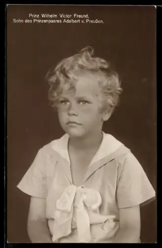 AK Prinz Wilhelm Victor Freund, Sohn des Prinzenpaares Adalbert von Preussen