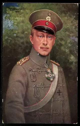 AK Kronprinz Wilhelm von Preussen in Husaren-Uniform mit Hohenzollernschem Hausorden