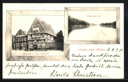 AK Mölln, Museum und altes Gebäude, Schmaler See