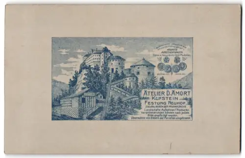 Fotografie D. Amort, Kufstein, Ansicht Kufstein, Festung Neuhof mit dem Atelier