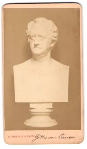 Fotografie Steinberger & Bauer, Frankfurt, Junghofstrasse 10, Göthe-Büste von Cauer