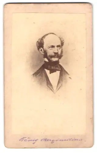 2 Fotografien König Maximilian II. von Bayern und Königin Marie von Preussen, Eltern von König Ludwig II.