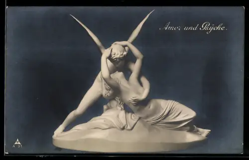 AK Plastik Amor und Psyche