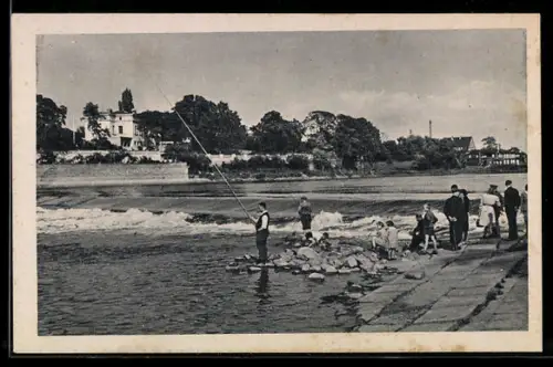 AK Magdeburg, Angler am Cracauer Wasserfall