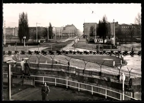 AK Berlin, Innerdeutsche Grenze am Potsdamer Platz