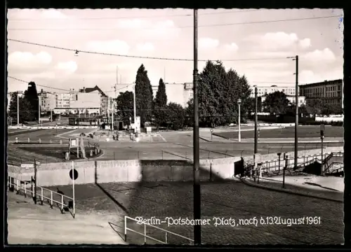AK Berlin, Potsdamer Platz nach dem 13. August 1961