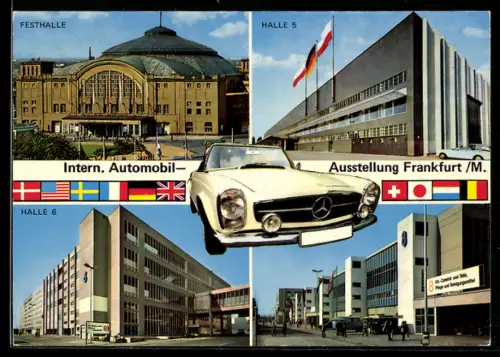 AK Frankfurt /M., Intern. Automobil-Ausstellung, Festhalle, Halle 5, Halle 6