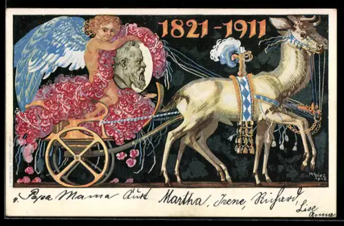 AK Prinzregent Luitpold von Bayern, Ziegenkutsche