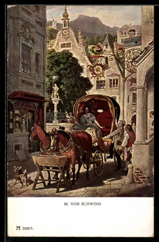 Künstler-AK Moritz von Schwind: Die Hochzeitsreise