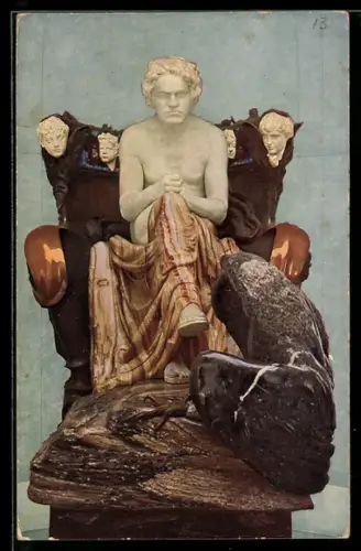 Künstler-AK Max Klinger: Sitzstatue Beethovens