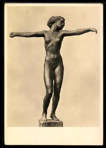 AK Berlin, Nationalgalerie, Georg Kolbe, Tänzerin, Bronze 1912, Vorderansicht
