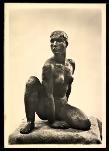 AK Skulptur Hockende von G. Kolbe, 1931