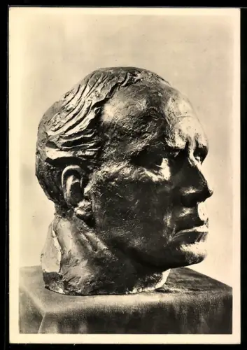 AK Skulptur Selbstbildnis von G. Kolbe, 1934