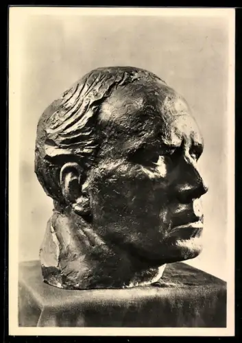 AK Skulptur Selbstbildnis von G. Kolbe, 1934