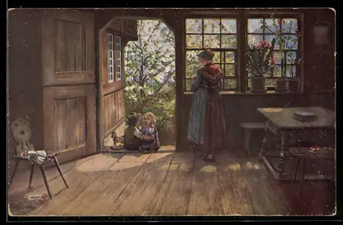 Künstler-AK Heinrich Hoffmann: Frühling im Schwarzwald