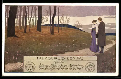 Künstler-AK Ernst Kutzer: Schenden von Nikolaus Lenau
