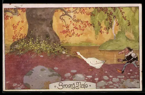 Künstler-AK Ernst Kutzer: Märchen Zwerg Nase