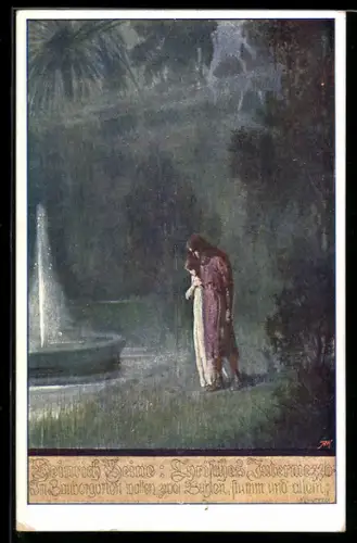 Künstler-AK Ernst Kutzer: Heinrich Heine - Lyrisches Intermezzo