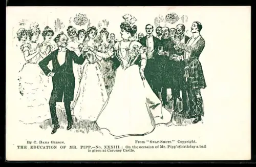 Künstler-AK Charles Dana Gibson: The Education of Mr. Pipp, Mr. Pipp`s Birthday Ball
