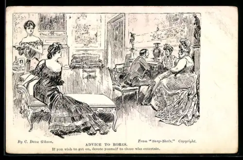 Künstler-AK Charles Dana Gibson: Advice to Bores