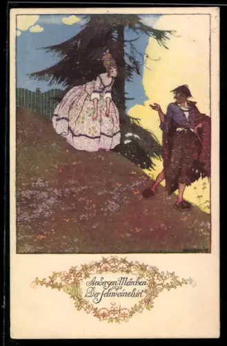 Künstler-AK Ernst Kutzer: Andersen Märchen, Der Schweinehirt