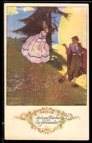 Künstler-AK Ernst Kutzer: Andersen Märchen, Der Schweinehirt