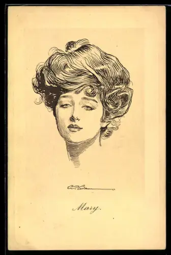 Künstler-AK Charles Dana Gibson: May, Frauenporträt