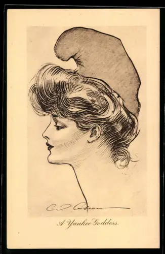 Künstler-AK Charles Dana Gibson: A Yankee Goddess