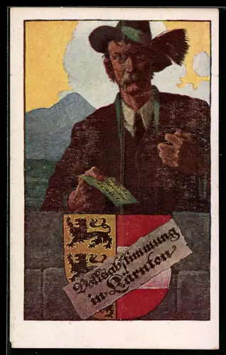 Klapp-AK Volksabstimmung in Kärnten 1920, Wappen