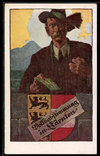 Klapp-AK Volksabstimmung in Kärnten 1920, Wappen