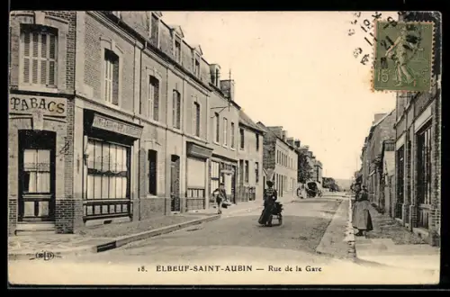 AK Elbeuf-Saint-Aubin, Rue de la Gare