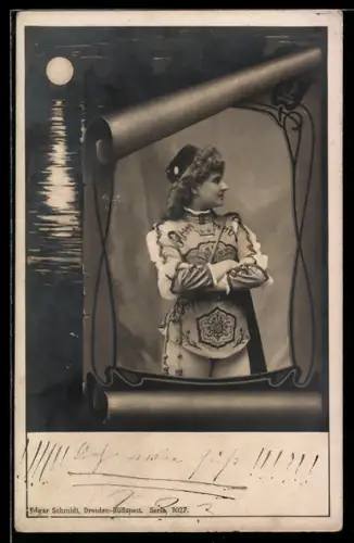 Foto-AK Edgar Schmidt, Dresden, Serie: 7027, Mann mit Hut