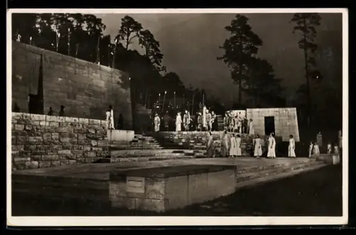 AK Berlin, Olympiade 1936, Der Einzug des Herakles, Spiel auf der Dietrich Eckardt-Bühne