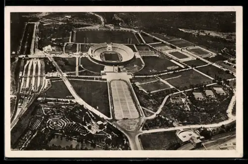 AK Berlin, Olympia 1936, Reichssportfeld vom Flugzeug aus