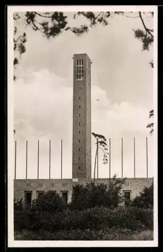 AK Berlin, Glockenturm auf dem Reichssportfeld, Olympia 1936