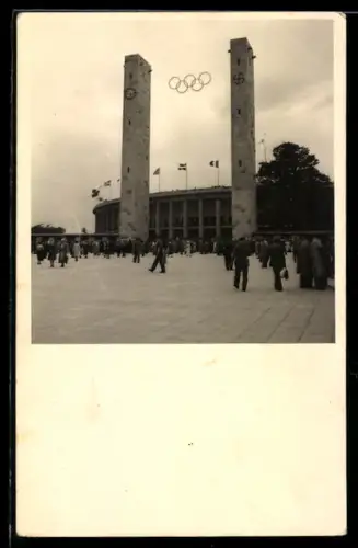 Foto-AK Berlin, Olympia-Stadion, Eingang