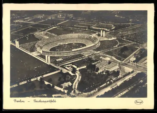 AK Berlin, Reichssportfeld aus der Vogelschau
