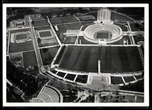 AK Berlin, Reichssportfeld, Fliegeraufnahme