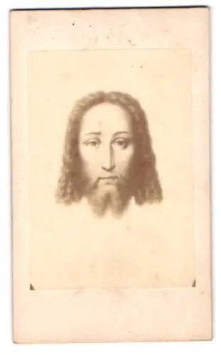 Fotografie unbekannter Fotograf und Ort, Jesus-Porträt nach dem Gemälde von Leonardo da Vinci