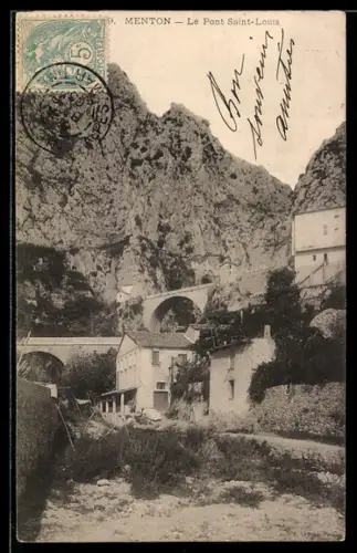 AK Menton, Le Pont Saint-Louis