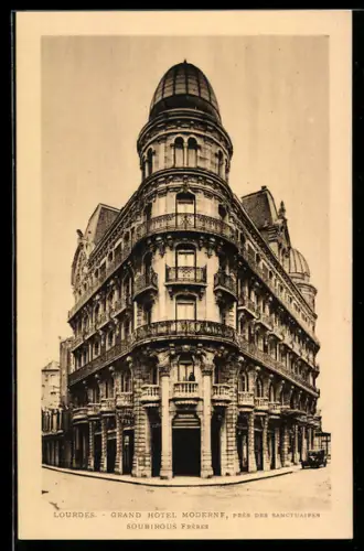 AK Lourdes, Grand Hotel Moderne près des Sanctuaires
