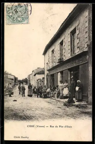 AK Cissé /Vienne, Rue du Plat d`Etain