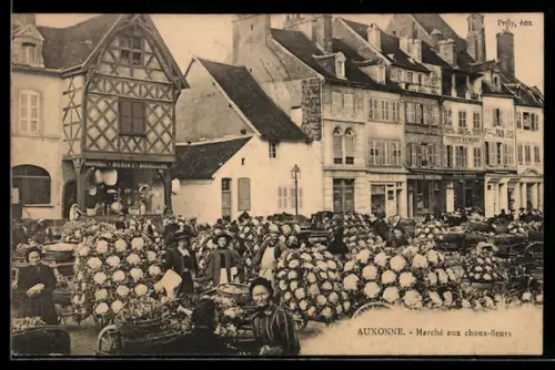 AK Auxonne, Marché aux choux-fleurs