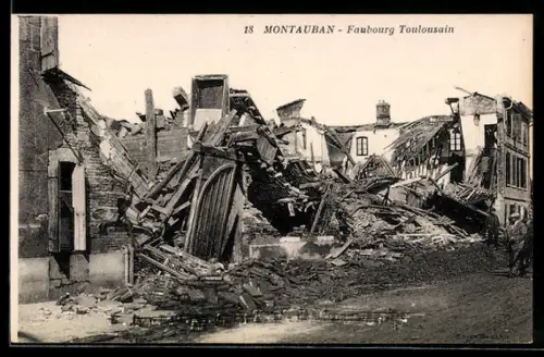 AK Montauban, inondation 1930, Faubourg Toulousain