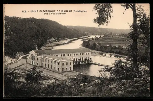 AK Mauzac /Dordogne, Usine Électrique, Vue à vol d`oiseau