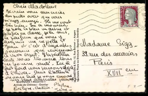 AK Bazouges /Mayenne, Arrivée de Château-Gontier