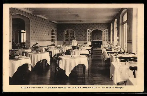 AK Villers-sur-Mer, Grand Hotel de la Rive Normande, La Salle à Manger