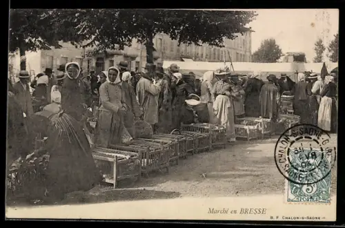 AK Chalon-sur-Saône, le Marché en Bresse