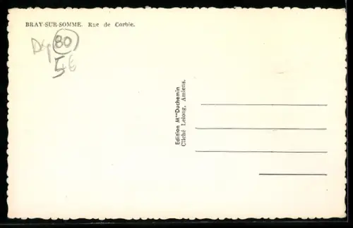 AK Bray-sur-Somme, Rue de Corbie
