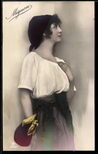 Foto-AK RPH Nr. 5950 /1: Mignon, südländisches Mädchen, Goethe